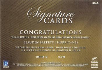 2018 Tap 'N' Play New Zealand Rugby - Signatures #SC-09 Beauden Barrett Back